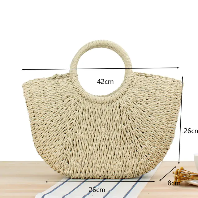 Moonlit Straw Rattan Bag