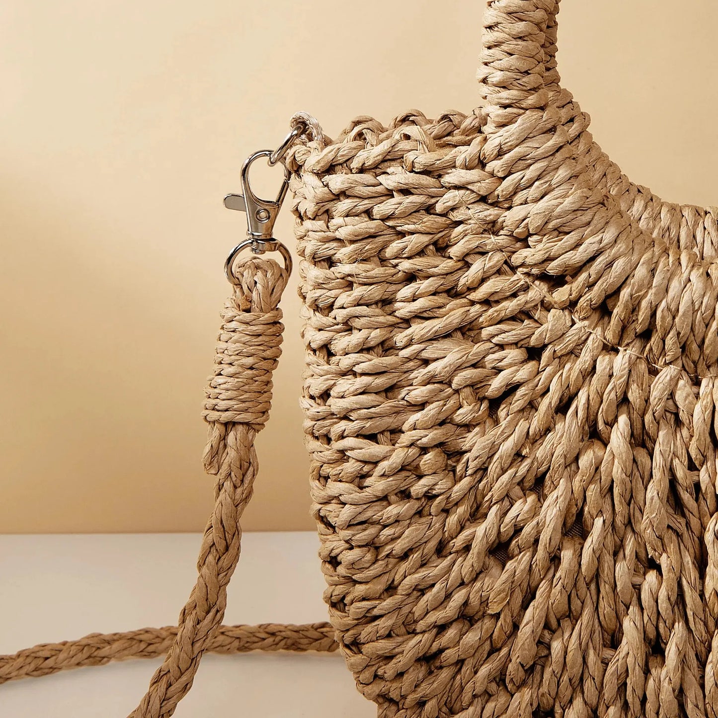 Moonlit Straw Rattan Bag