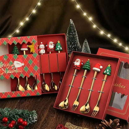 Jolly Christmas Spoon & Fork Set