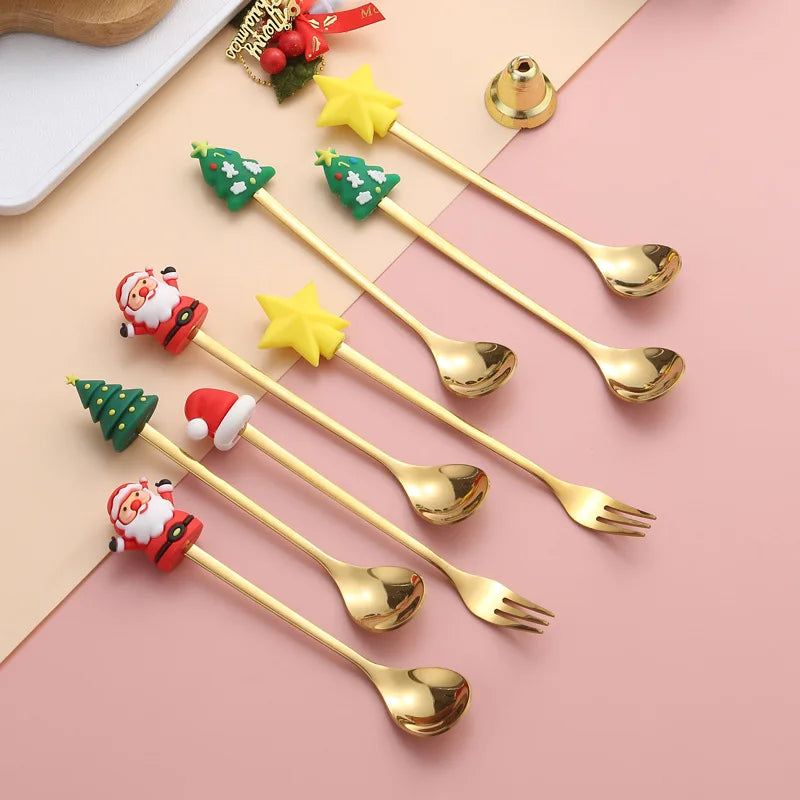 Jolly Christmas Spoon & Fork Set