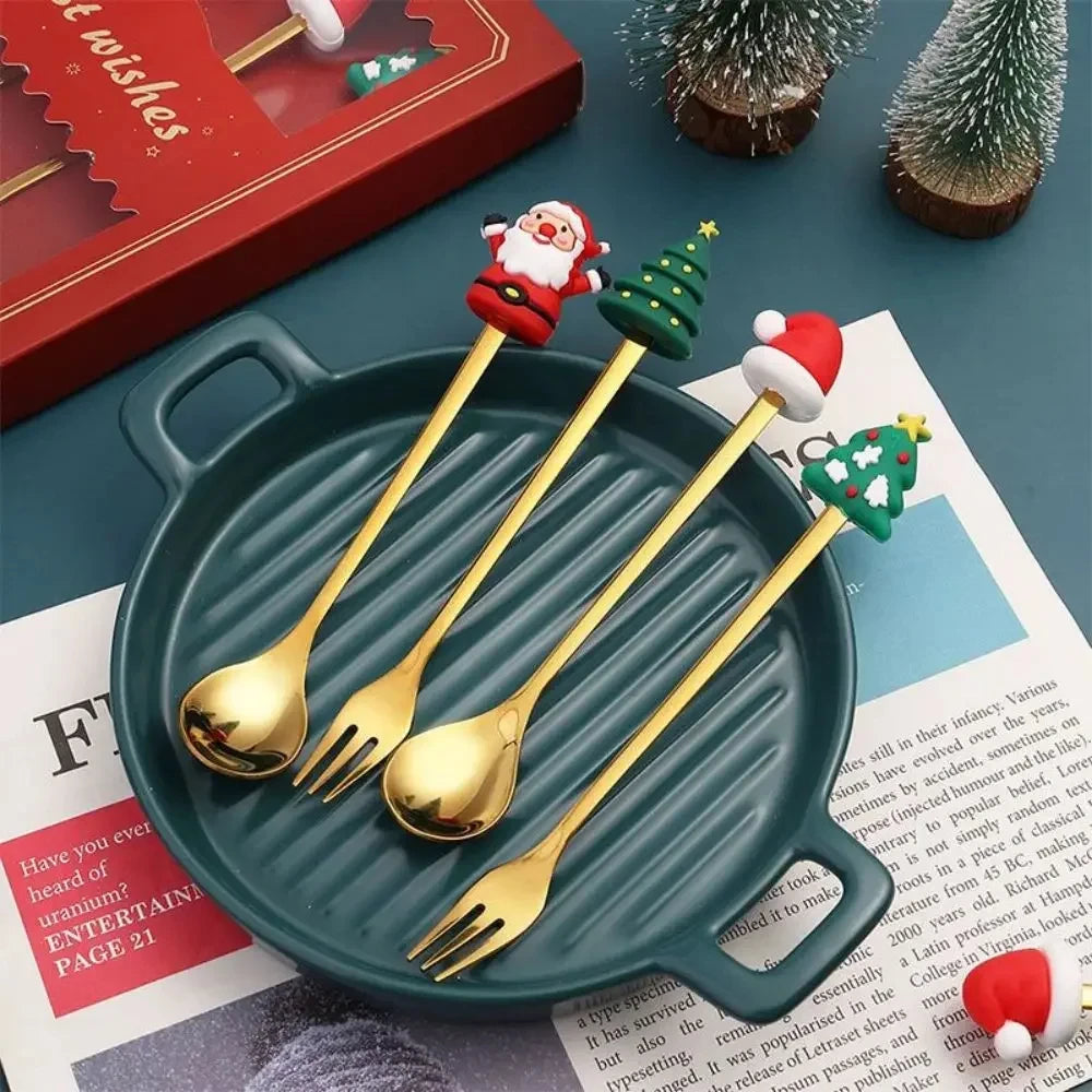 Jolly Christmas Spoon & Fork Set