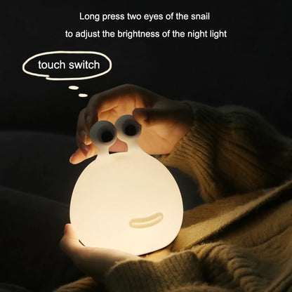 Squishy Silicone Snail LED Night Light Lamp